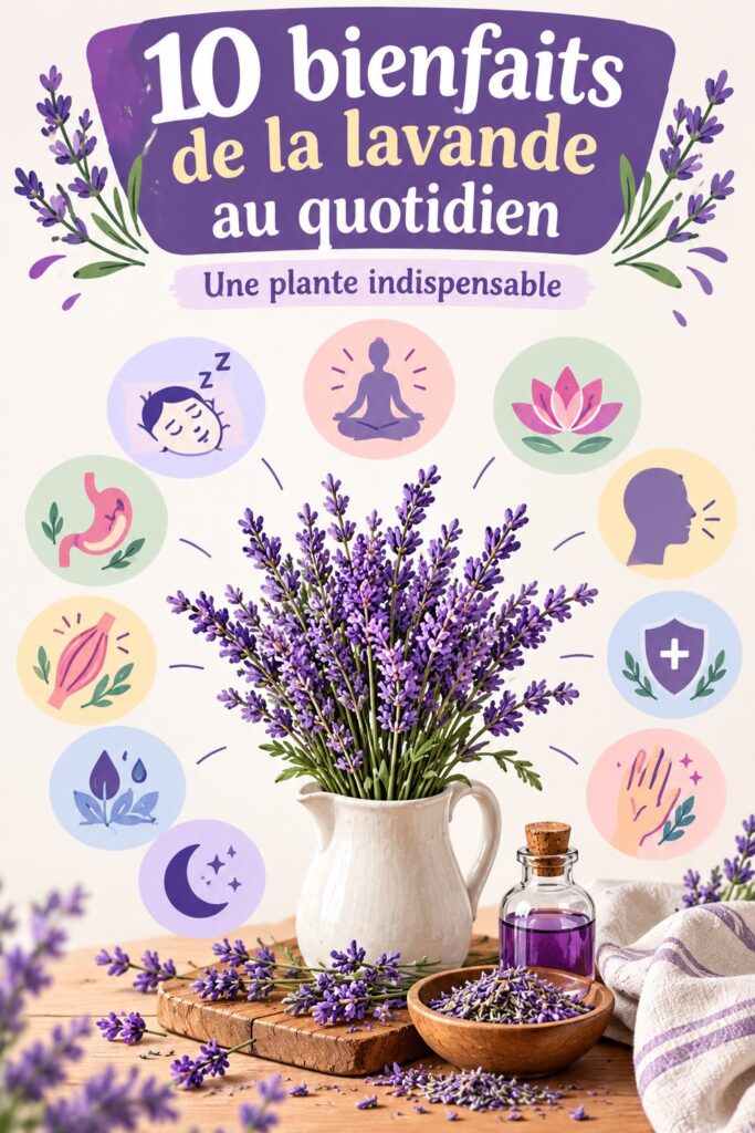Un jardin de lavande coloré avec une ambiance apaisante.