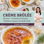 Une délicieuse crème brûlée caramélisée, prête à être dégustée.
