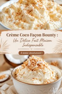 Crème coco maison façon Bounty présentée dans un joli bol