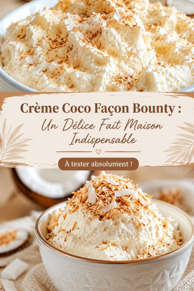 Crème coco maison façon Bounty présentée dans un joli bol