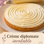 Dessert avec crème diplomate à la vanille sur un plat élégant