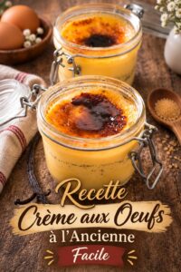 Une délicieuse crème aux œufs maison, servie dans un joli ramequin.