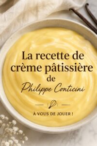 Crème pâtissière onctueuse préparée selon la recette de Philippe Conticini.