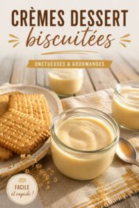 Un plat de crèmes dessert biscuitées aux biscuits croustillants