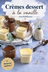 Un bol de crèmes dessert à la vanille crémeuses et appétissantes sur une table élégante