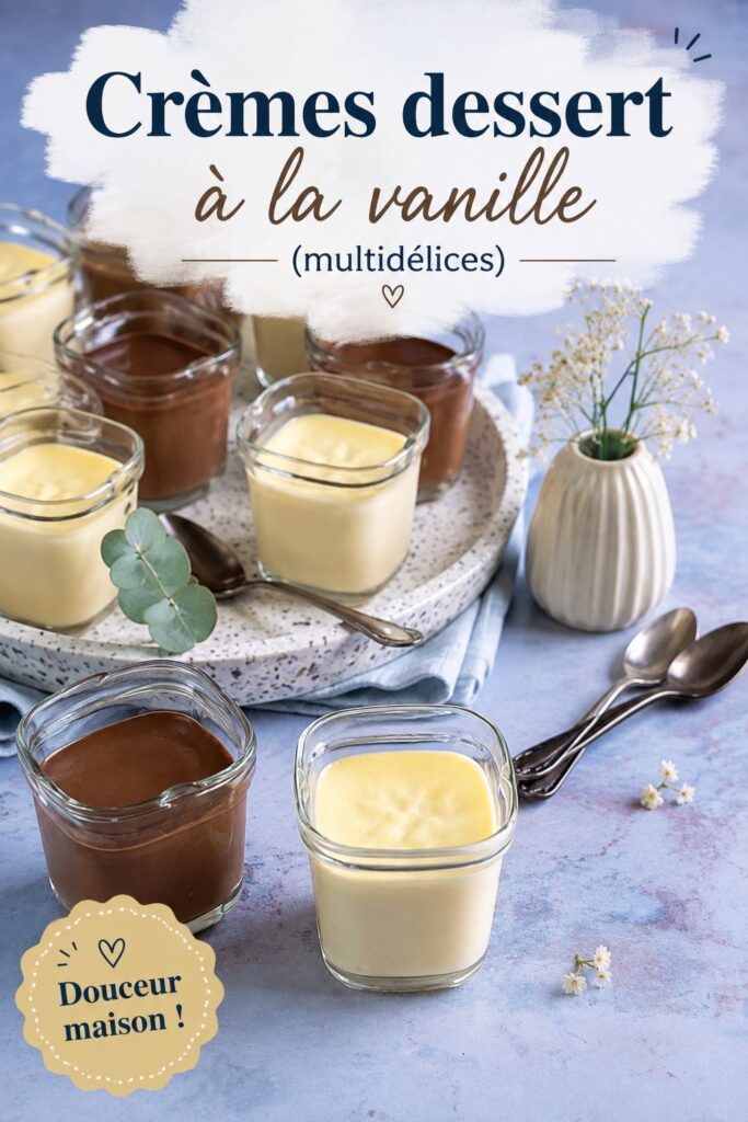 Un bol de crèmes dessert à la vanille crémeuses et appétissantes sur une table élégante