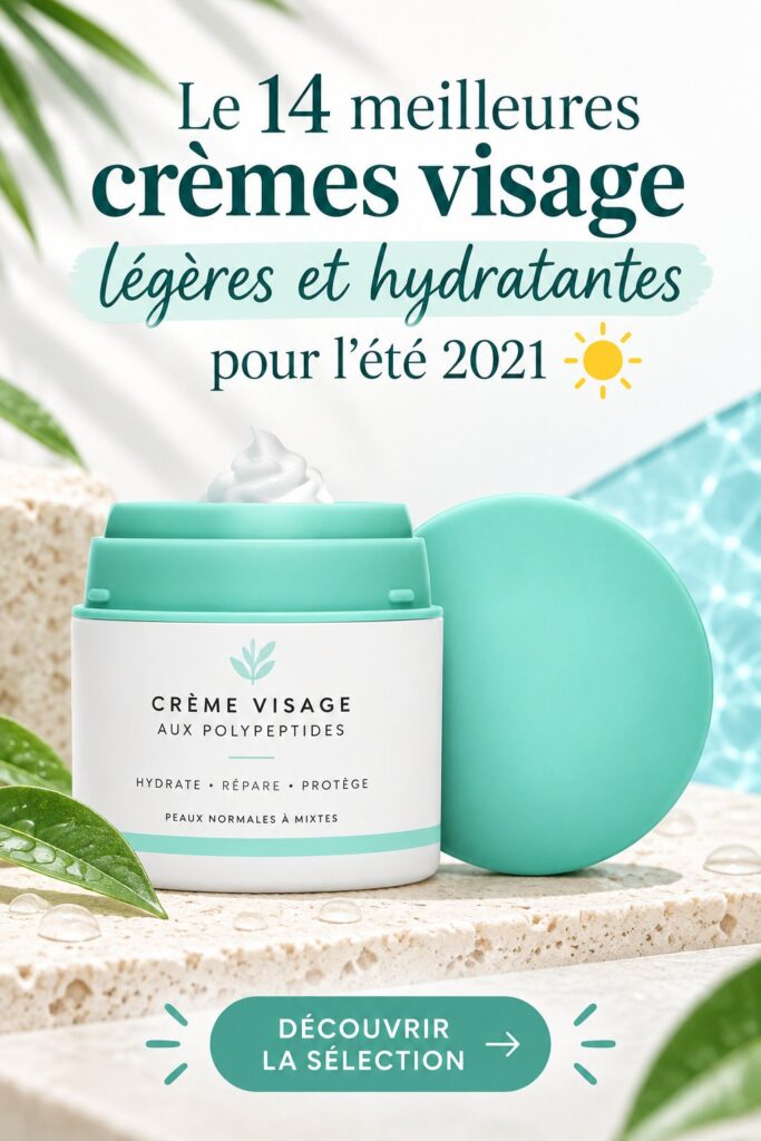 Des crèmes légères pour le visage prêtes à être appliquées sur une peau d'été.
