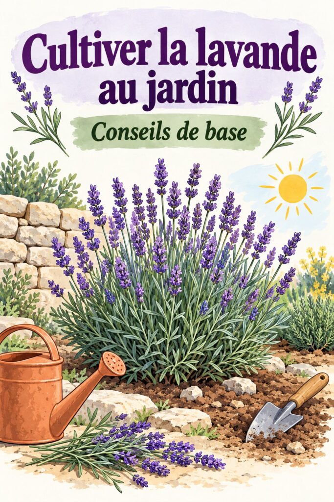 Un jardin de lavandes en pleine floraison avec des nuances de violet.