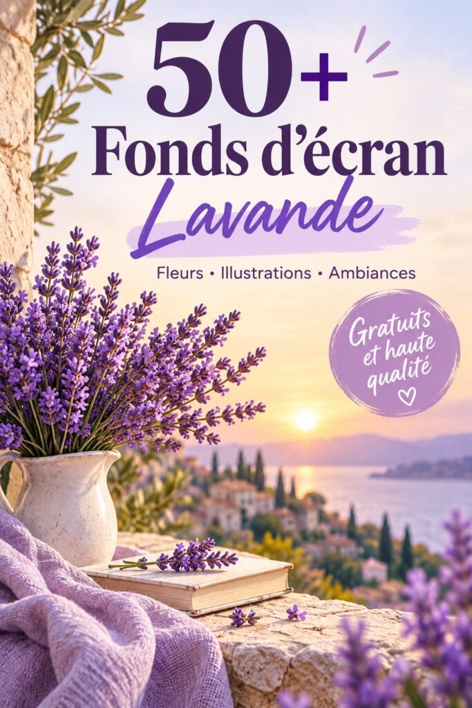 Fonds d'écran lavande doux et apaisant pour une décoration intérieure moderne.