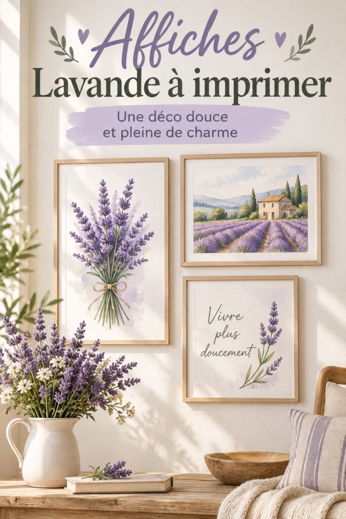 Galerie d'art à la lavande pour une décoration intérieure apaisante