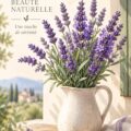 Impression florale de lavande dans un cadre décoratif