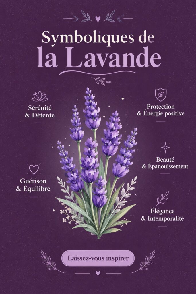 Un champ de lavande en fleurs, symbolisant la sérénité et la beauté naturelle.
