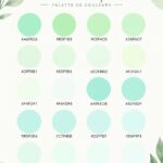 Palette de couleurs pastel vert pour la décoration intérieure