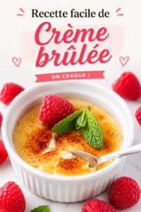 Dessert de crème brûlée doré avec une croûte caramélisée