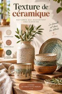 Stylish ceramic textures adding warmth to a modern decor