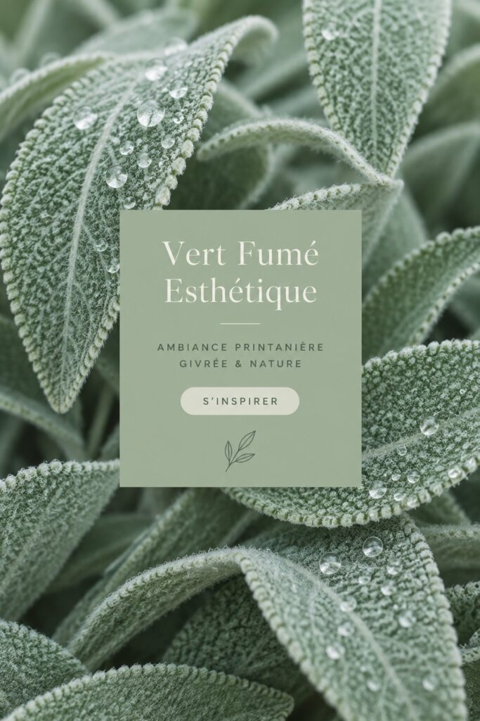 Intérieur décoré avec des éléments verts fumés pour une ambiance printanière chaleureuse.