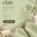 Un intérieur moderne avec des accents de vert sauge et olive, créant une atmosphère apaisante.