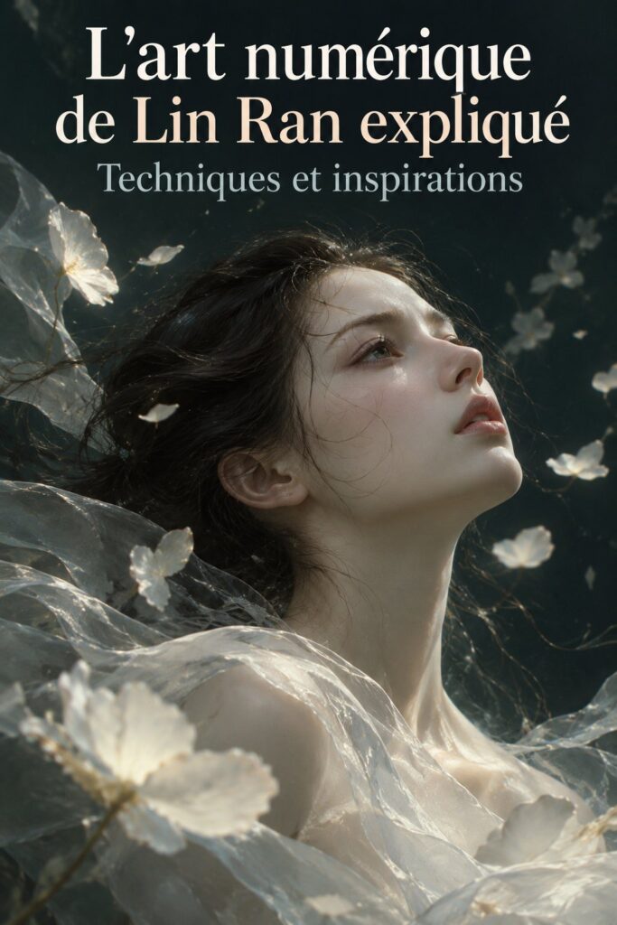 Art digital contemporain de Lin Ran avec des couleurs vives et modernes.
