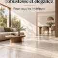 Carrelage en porcelaine grand format dans un intérieur moderne et élégant.