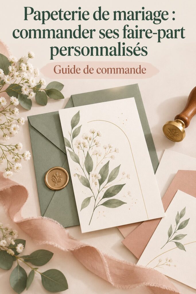 Faire-part de mariage personnalisés avec un design élégant