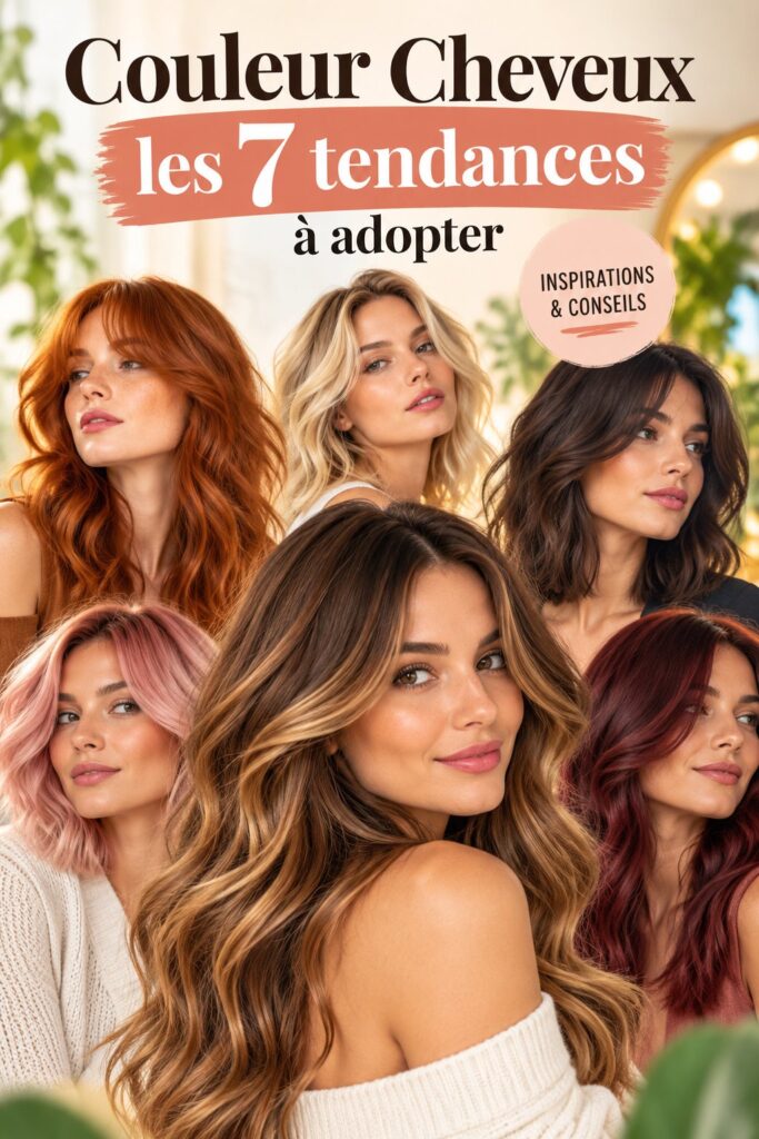 Femme avec une belle couleur de cheveux tendance pour 2026