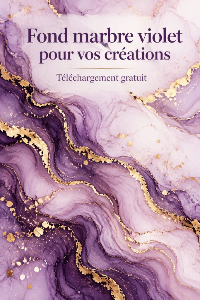 Papier peint avec effet marbré violet sur un mur élégant