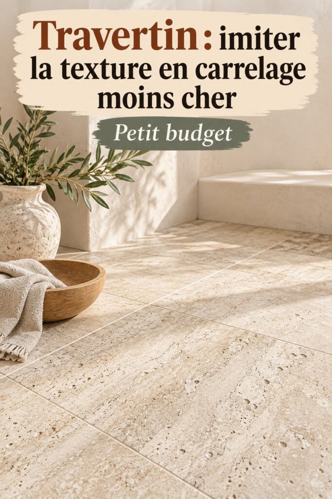 Carrelage imitation travertin dans un intérieur chic