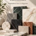 Intérieur luxueux avec des matériaux en marbre élégant