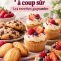 Une table ornée de diverses pâtisseries maison, colorées et appétissantes.