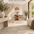 Carrelage élégant en pierre naturelle Astrum dans un intérieur moderne.